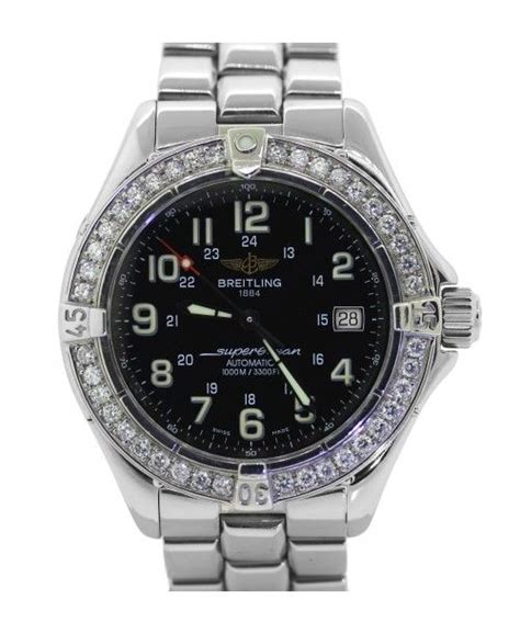 diamond bezel for breitling superocean|breitling watches with diamond bezel.